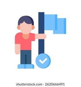 Ilustración vectorial plana de icono Independiente