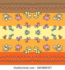Independent line pattern seamless color oriental. Seamless pattern. Vector illustration. Pattern sty.