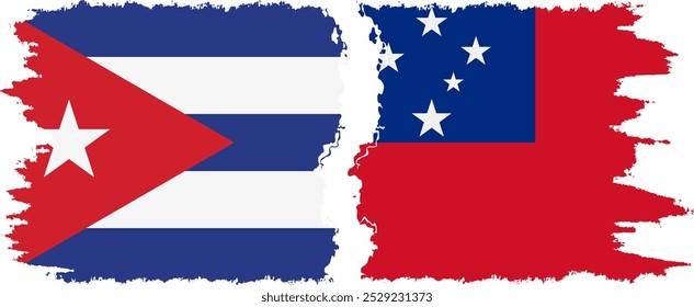 Estado Independiente y Cuba grunge flags conexión, Vector