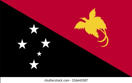 Independent State of Papua New Guinea flag.