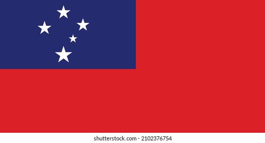 Independent State of Samoa flag vector icon