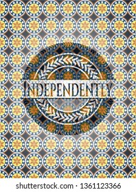 Independently arabic emblem. Arabesque decoration.
