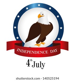 independnce day over white background vector illustration