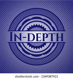In-depth emblem with jean background