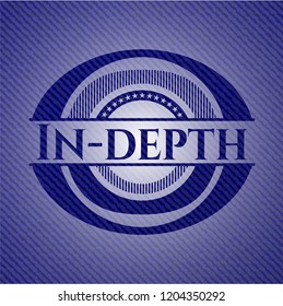 In-depth emblem with jean texture