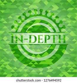 In-depth green mosaic emblem