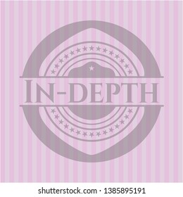 In-depth pink emblem. Retro. Vector Illustration. Detailed.