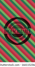 Indescribable christmas emblem background. Vector Illustration. Detailed.