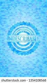 Indescribable light blue mosaic emblem