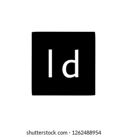 indesign, text icon. Simple glyph vector of text editor set icons for UI and UX, website or mobile application