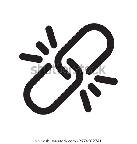 Indestructible icon. Durable icon. black outline vector icon for chain.