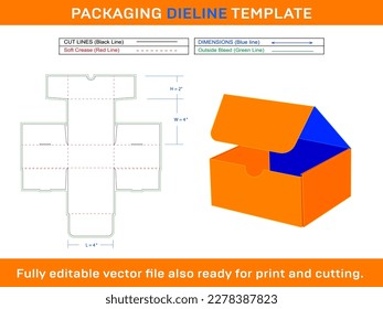Indestructo Mailer Box, Dieline Template