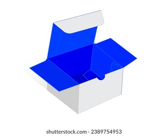 Indestructo tuck end Box Dieline Template Editable Vector File