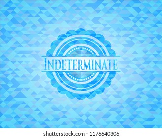 Indeterminate light blue emblem with mosaic background