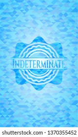 Indeterminate light blue emblem with mosaic background