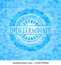 Indeterminate realistic light blue mosaic emblem