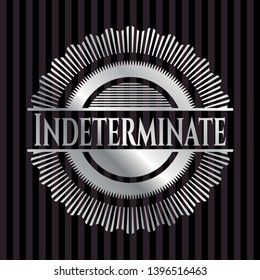 Indeterminate silver emblem or badge. Vector Illustration. Mosaic.