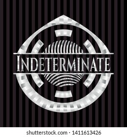 Indeterminate silvery badge or emblem. Vector Illustration. Mosaic.