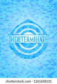 Indeterminate sky blue mosaic emblem