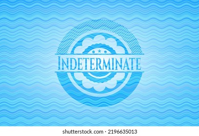 Indeterminate water representation emblem. Vector Illustration. Detailed. 