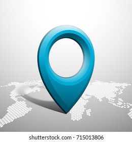 Index arrow location on the map. Pointer position. Marker standing. Indicator destination. Vector pointer label tag.