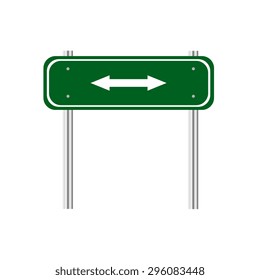 Index arrow on a green background