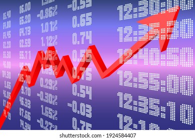 Аbstract index background with a 3D graph and indicators. Vector illustration.