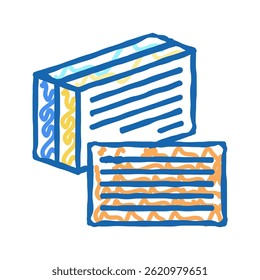 index cards doodle icon sketch vector. index cards sign. isolated symbol illustration
