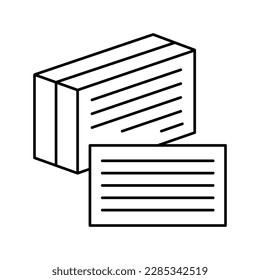 index cards line icon vector. index cards sign. isolated contour symbol black illustration