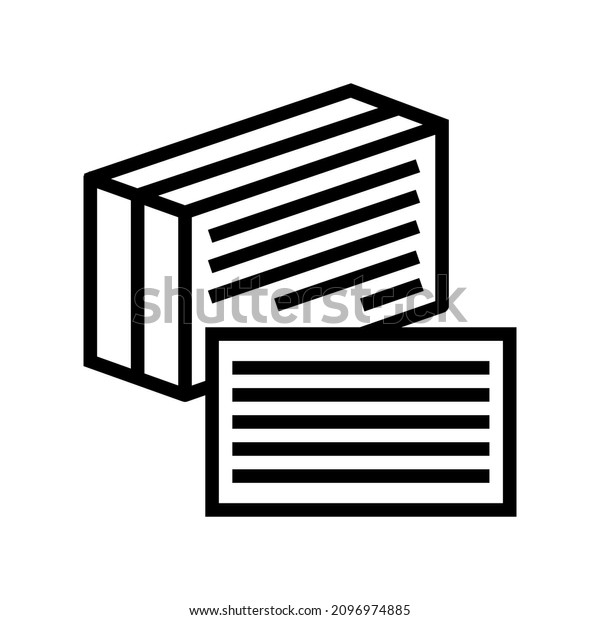 index cards line icon vector. index\
cards sign. isolated contour symbol black\
illustration