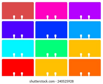 Colorful Index Card Multicolor Index Card Stock Vector (Royalty Free)  1959334138