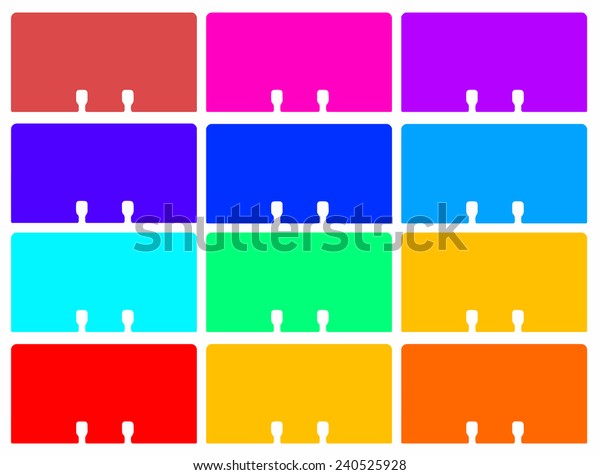 Index cards vector - Neon\
colors