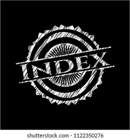 Index chalkboard emblem