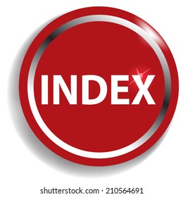 index circular icon red on white background