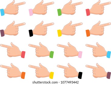 index finger with different sleeves