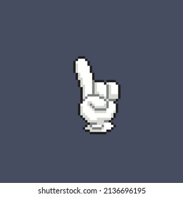 Index Finger Hand Sign In Pixel Style