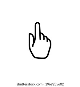 index finger icon, selected, eps 10