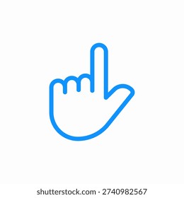 index finger up icon sign vector