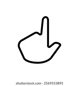 Index finger icon Thin vector set