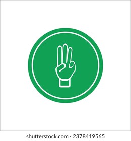 index finger icon vector illustration logo design