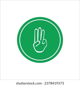 index finger icon vector illustration logo design