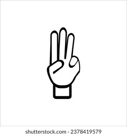 index finger icon vector illustration logo design