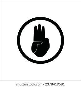 index finger icon vector illustration logo design