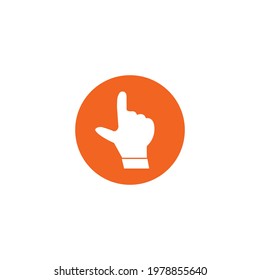 index finger icon vector symbol illustration template