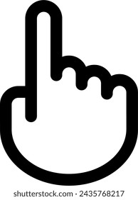 index finger outline vector. Symbol, tap, touch, cursor, pointer