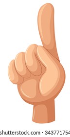 Index finger pointing up illustration