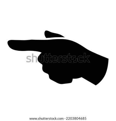 Index finger pointing left gesture Icon. Backhand index pointing left. Pointing left sign. Vector on transparent background