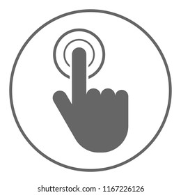 Index finger touch screen. Vector.