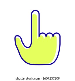 Index finger, touchscreen icon vector on white background