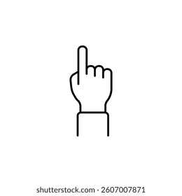 Index finger vector icon. Hand gesture icon line style. perfect use for logo, presentation, website, and more. modern icon design outline style